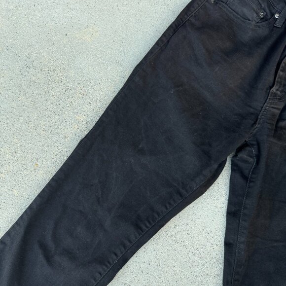 Levis 725 High Rise Bootcut Jeans Women 28 Black Stretch Denim Flare L32 - Picture 4 of 11